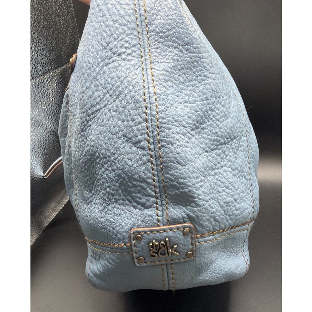 The Sak Sequoia Leather Hobo Shoulder Bag - Blue - Picture 11 of 14
